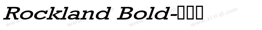 Rockland Bold字体转换